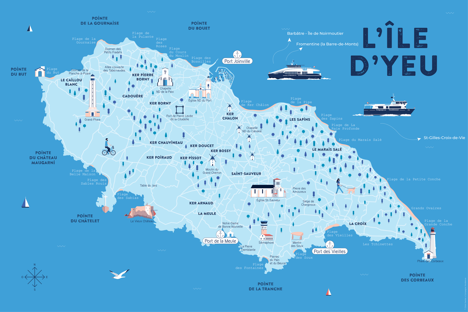 Yeu Map Carte De L Ile D Yeu: Plan De L’Île D’Yeu – ICFW