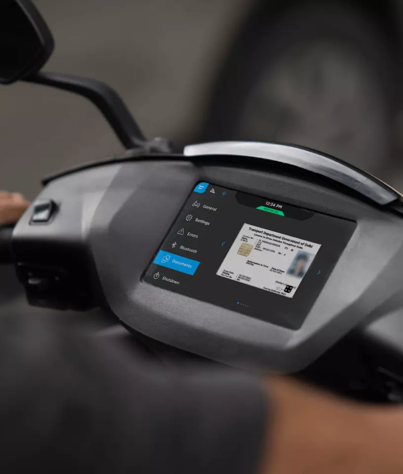 Store documents like DL in your Ather 450X
