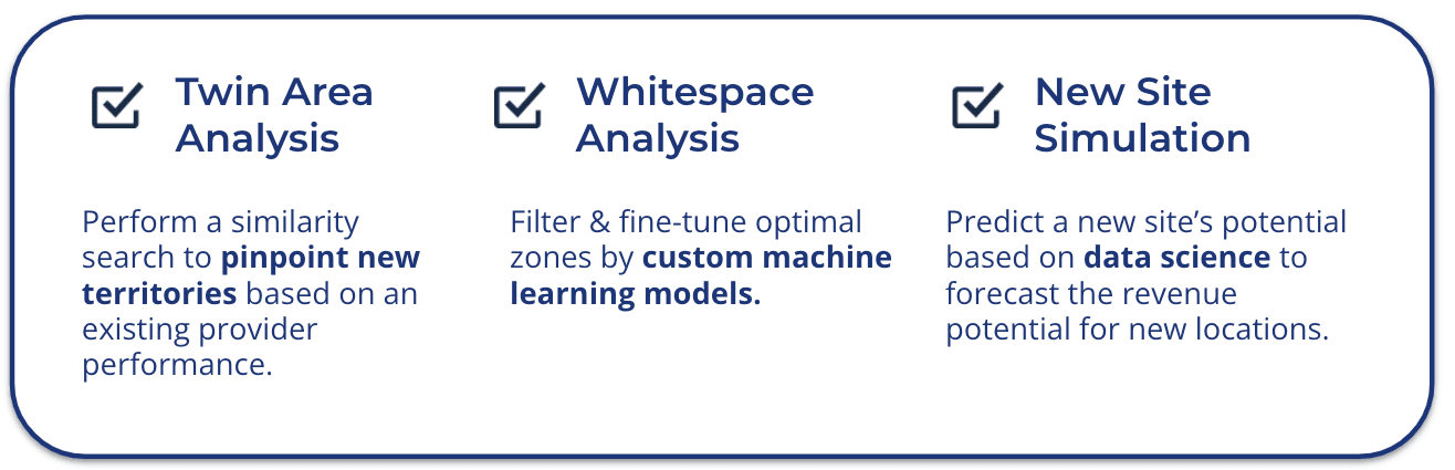 Graphic showing the three core analytical functions