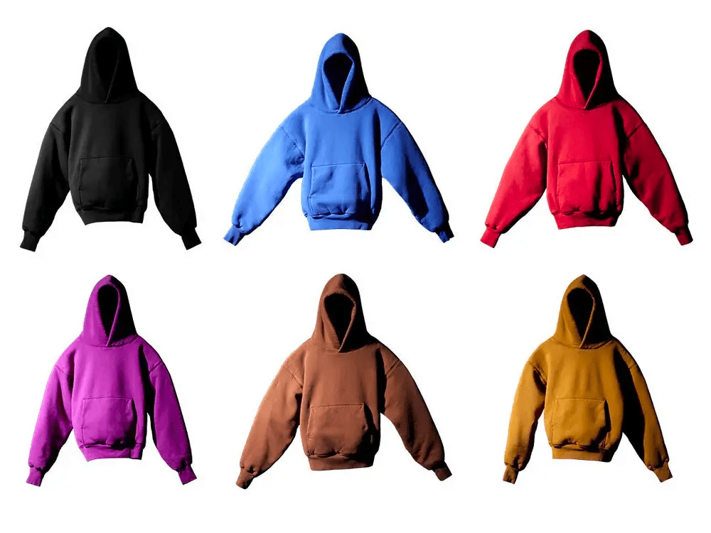 Photographs of the Perfect Hoodie in a range of colors