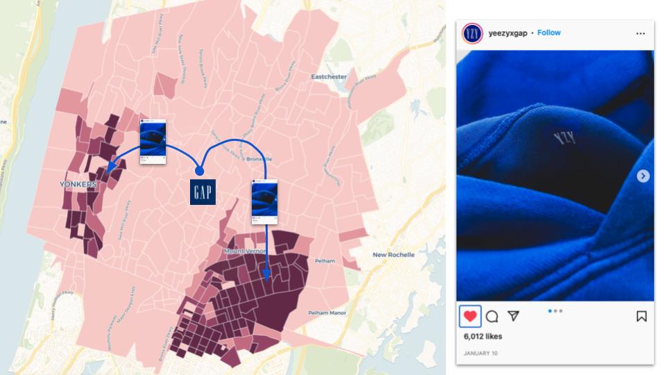 Map showing where personalized ads could be placed