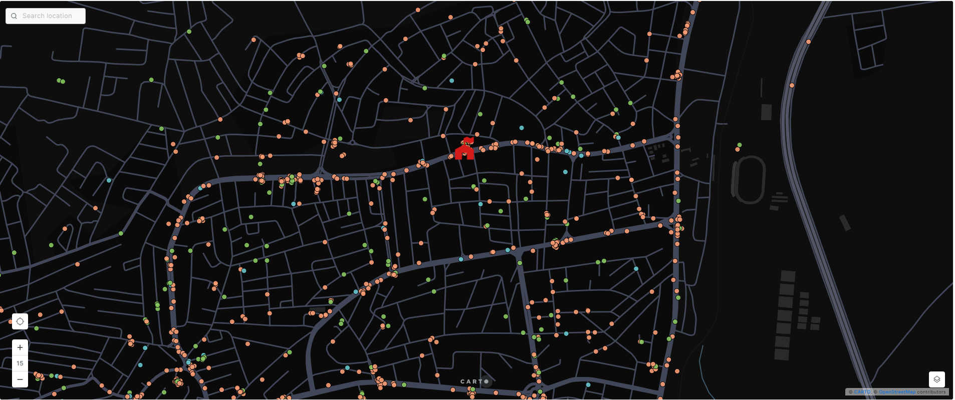 A CARTO map made by Aramex's team to help them optimize their last-mile deliveries using advanced spatial analytics.
