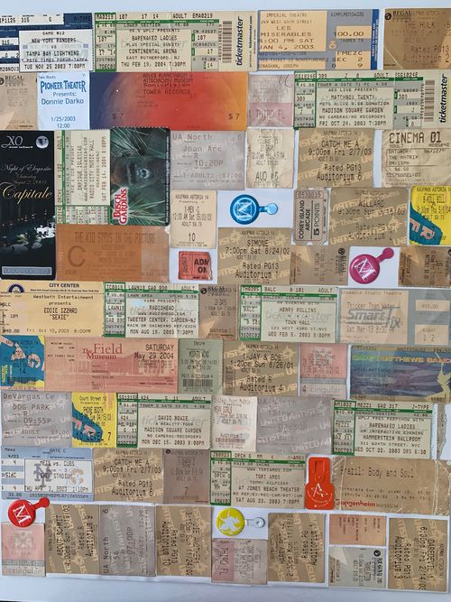Concert and Ticket Stub Pages