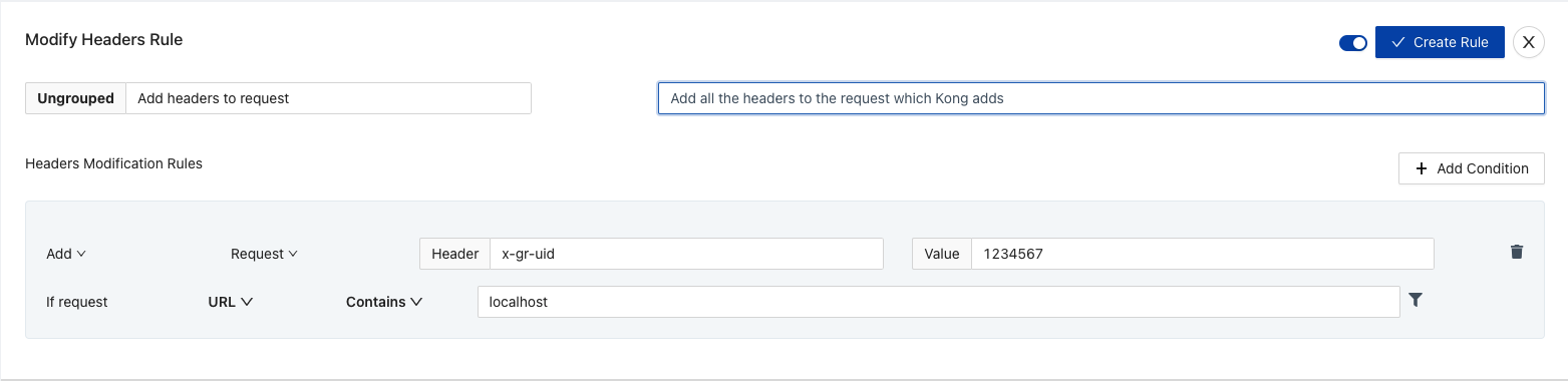 Add Preset Headers using Requestly Headers Rule