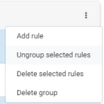 ungroup existing rules in group