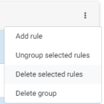 delete rules within a group