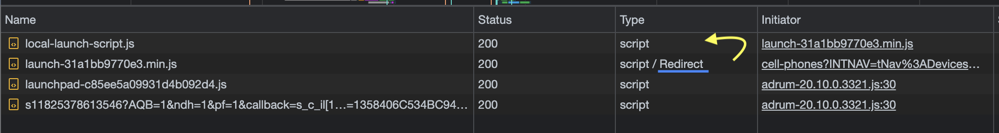Redirect network log