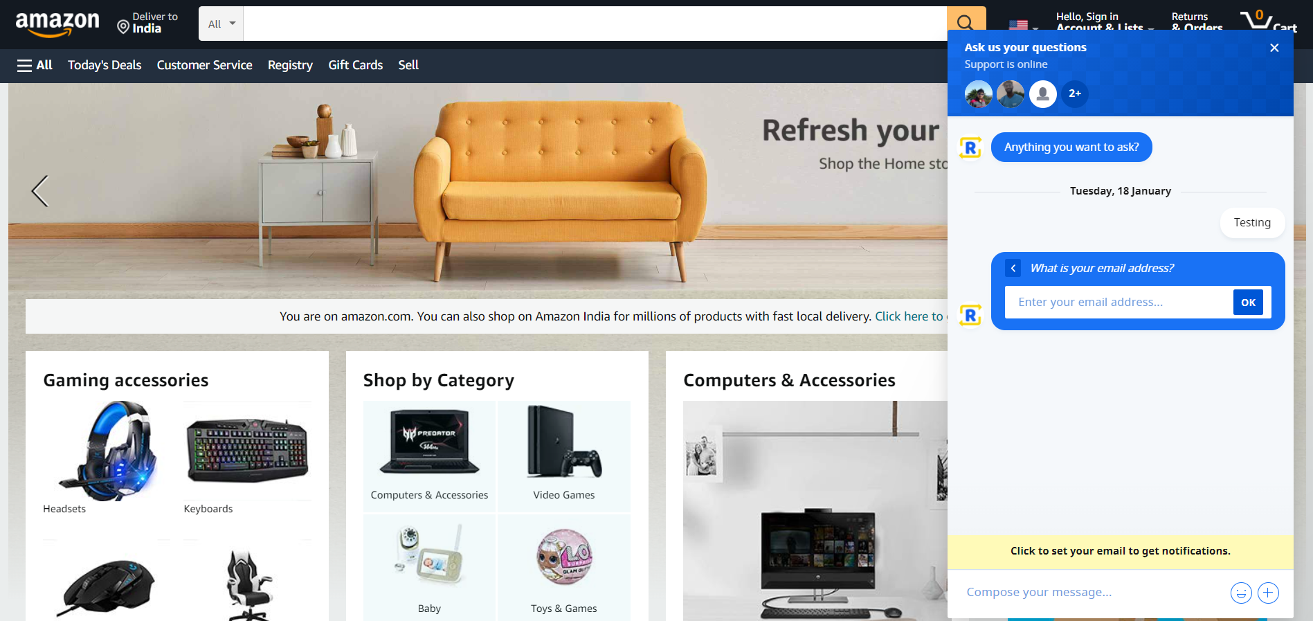 Test Crisp on Amazon