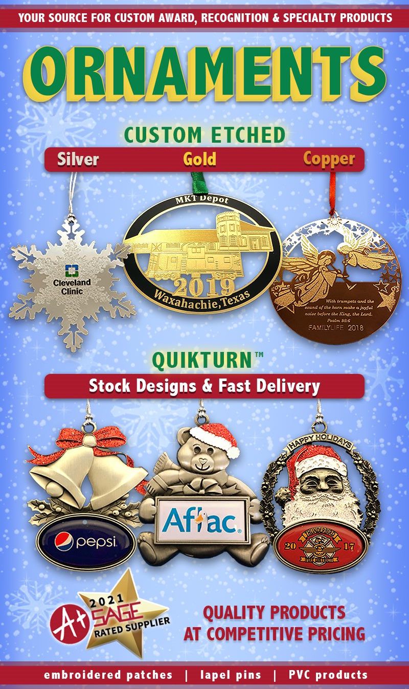 Email campaign design for ornaments.