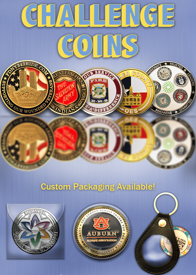 Email campaign design for challenge coins.
