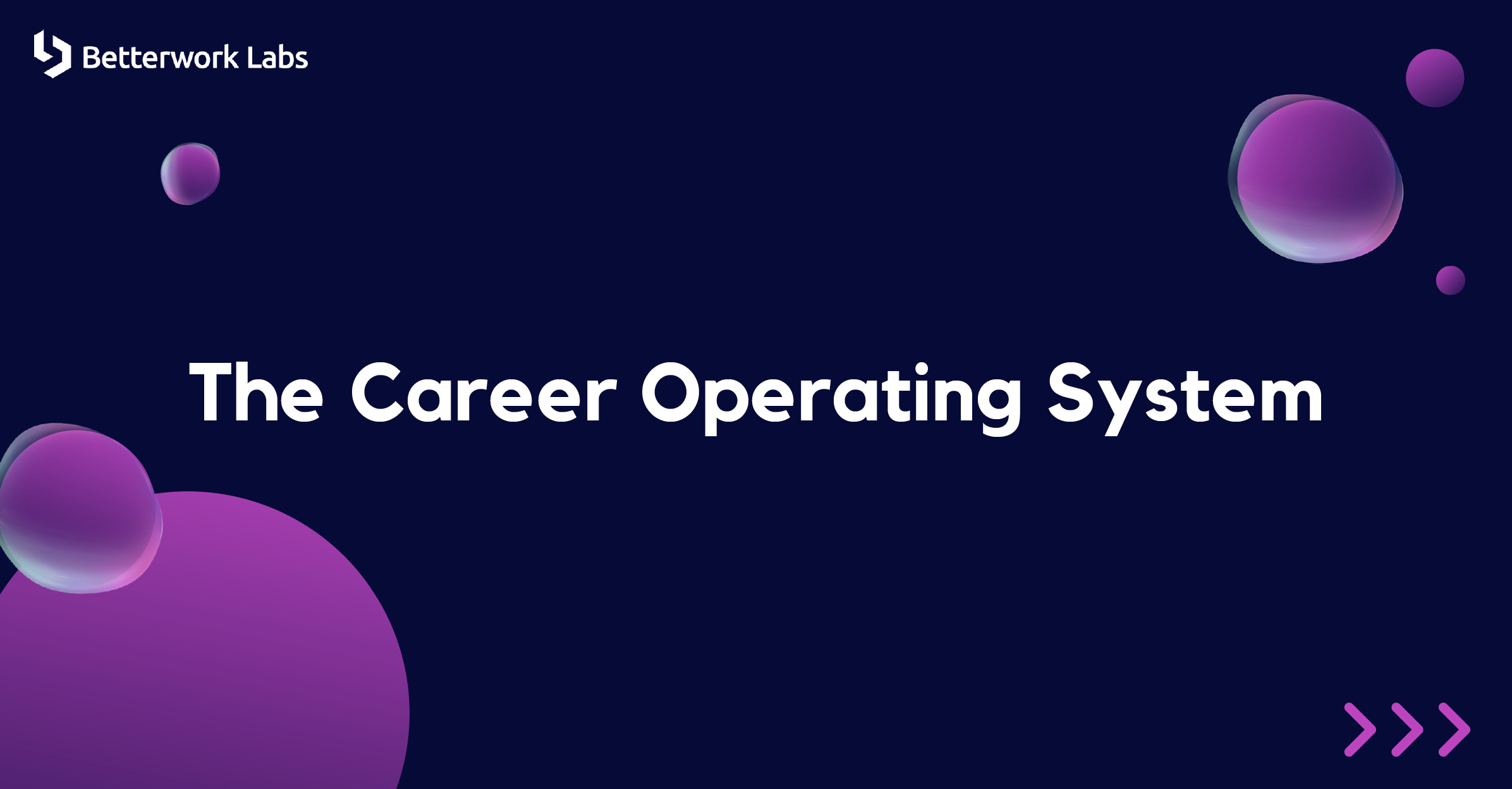 Powerpoint slide titled "The Career Operating System"