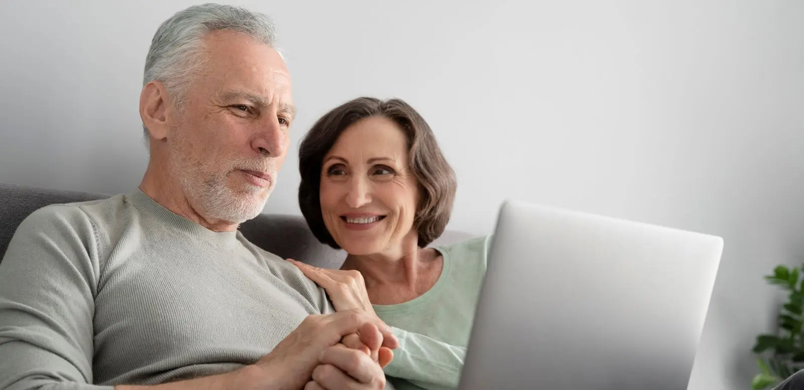 couple looking at computer