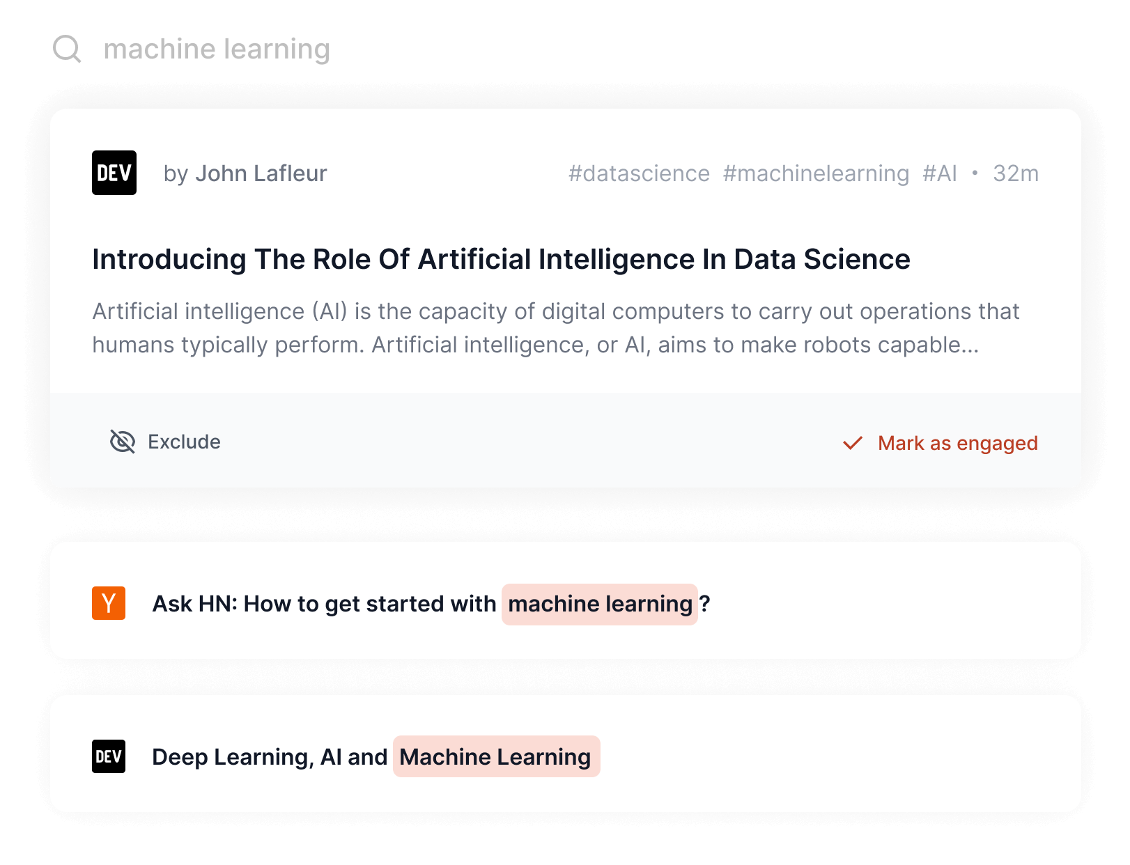 Search powered by Natural Language Processing with crowd.dev