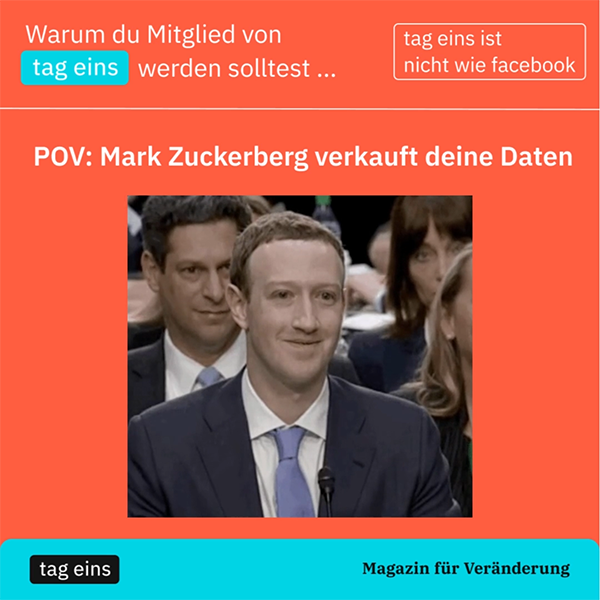 Bei uns bist du nicht das Produkt