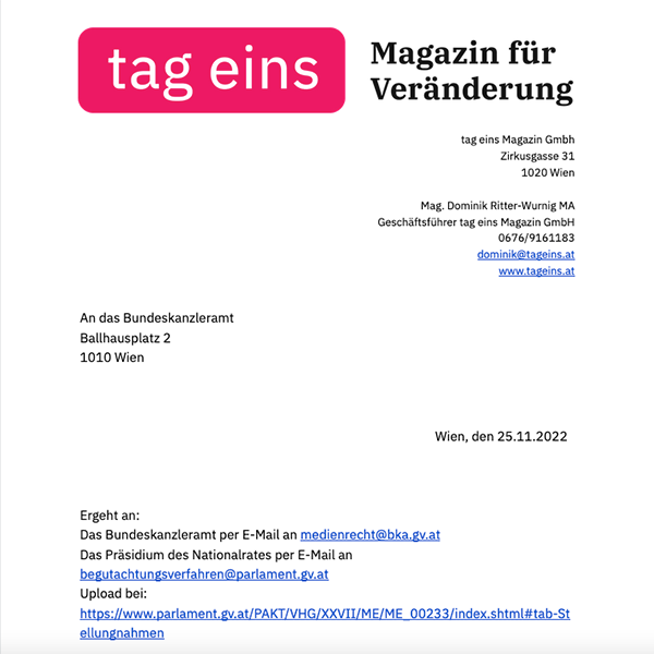 Auf ein Wort, liebe Regierung!