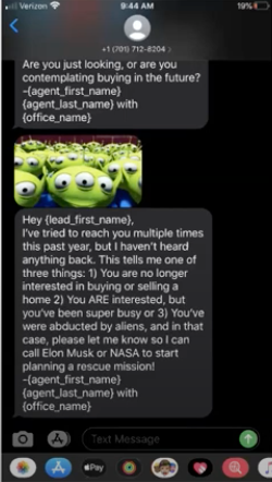 getting a response.