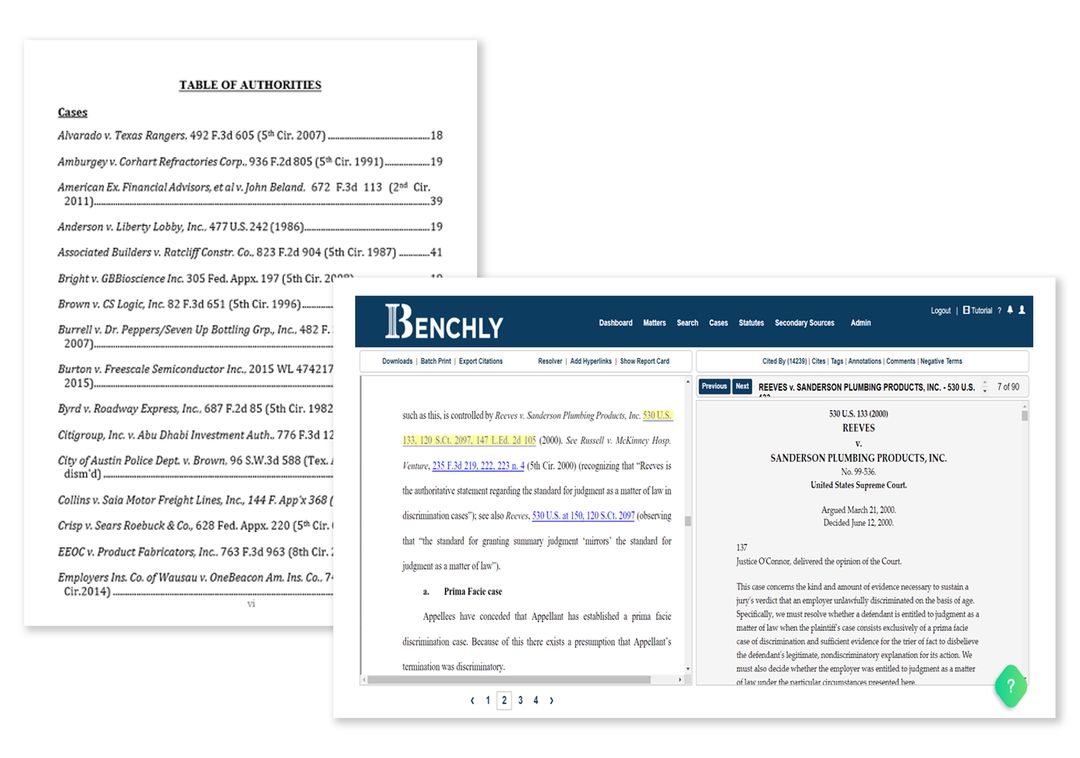 Best table of authorities software ezbriefs