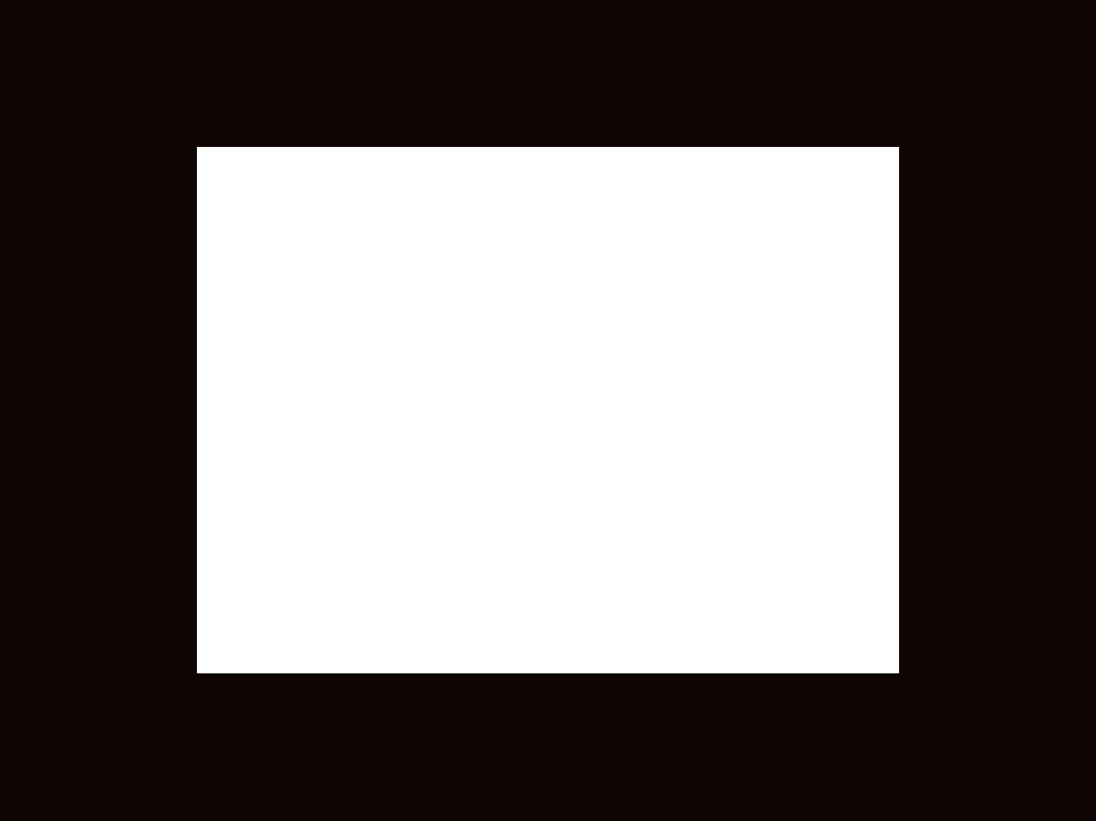 White rectangle inside black rectangle imitating blank canvas fear