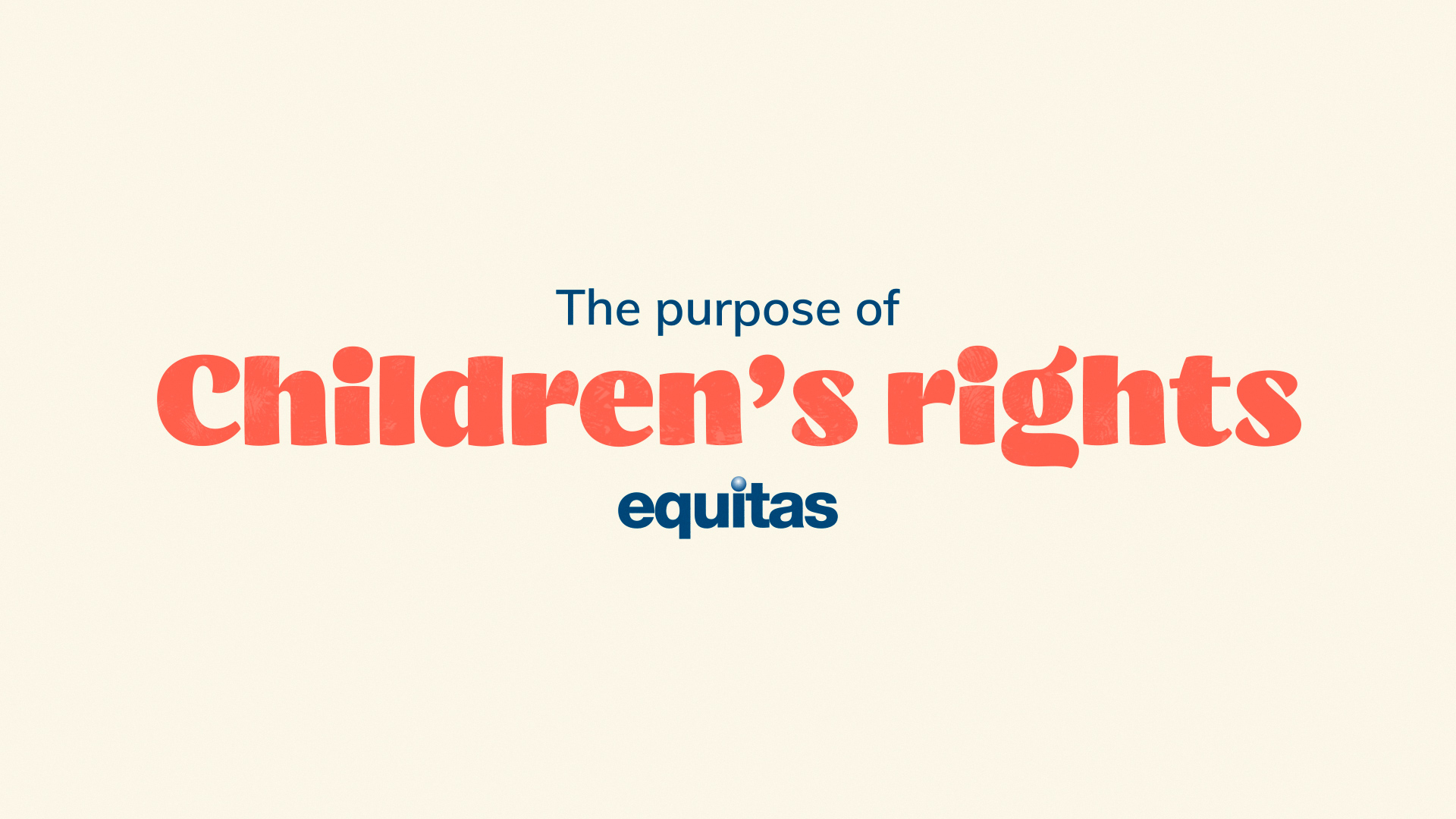 Titre de la vidéo explicative promouvant le respect des droits des enfants