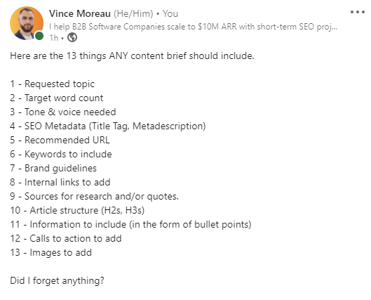 LinkedIn Upcycling Screenshot 1