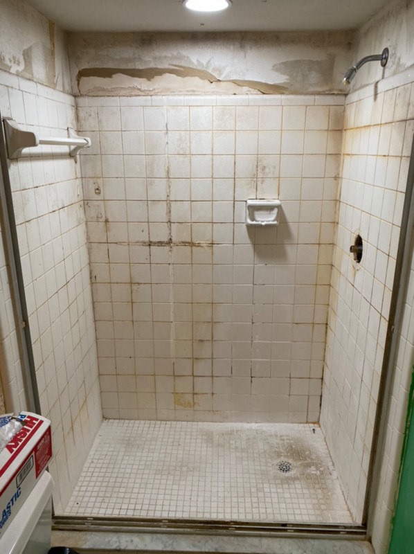 Before and After Shower Transformation All American Water Restoration