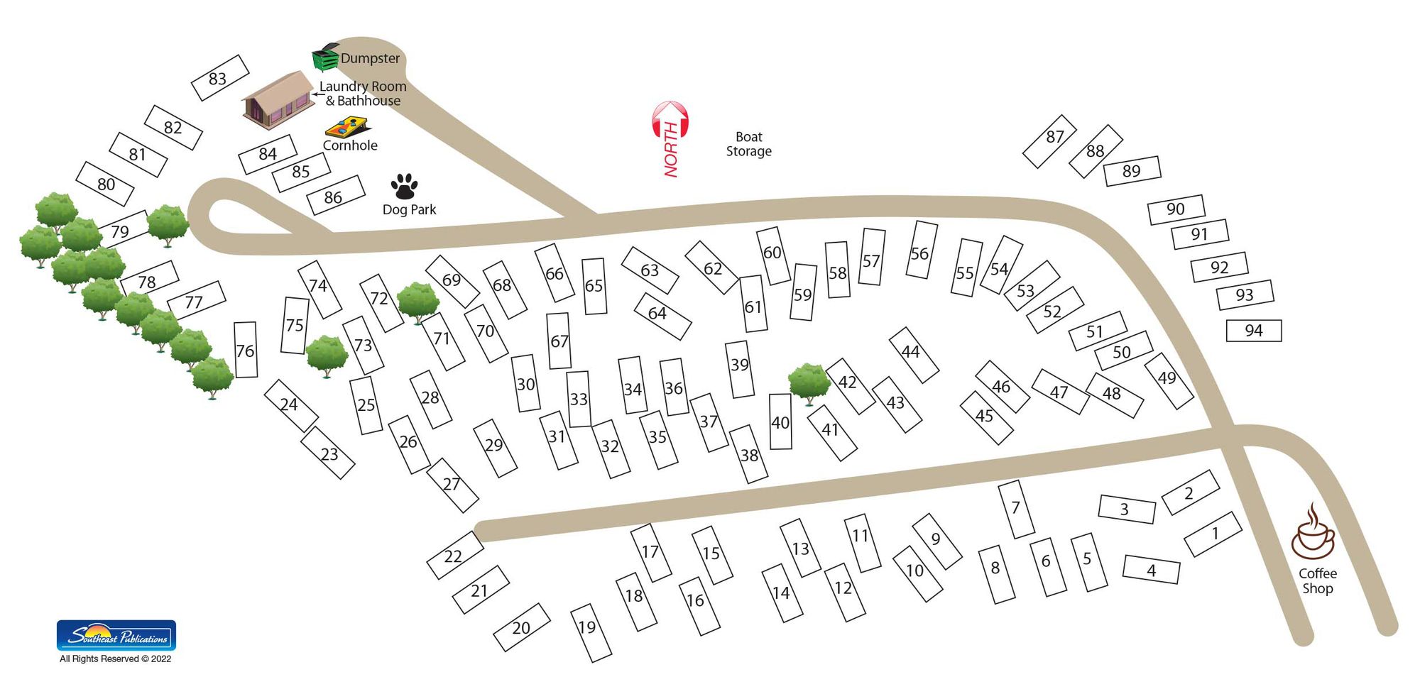 Silver Sands Campground Park Map
