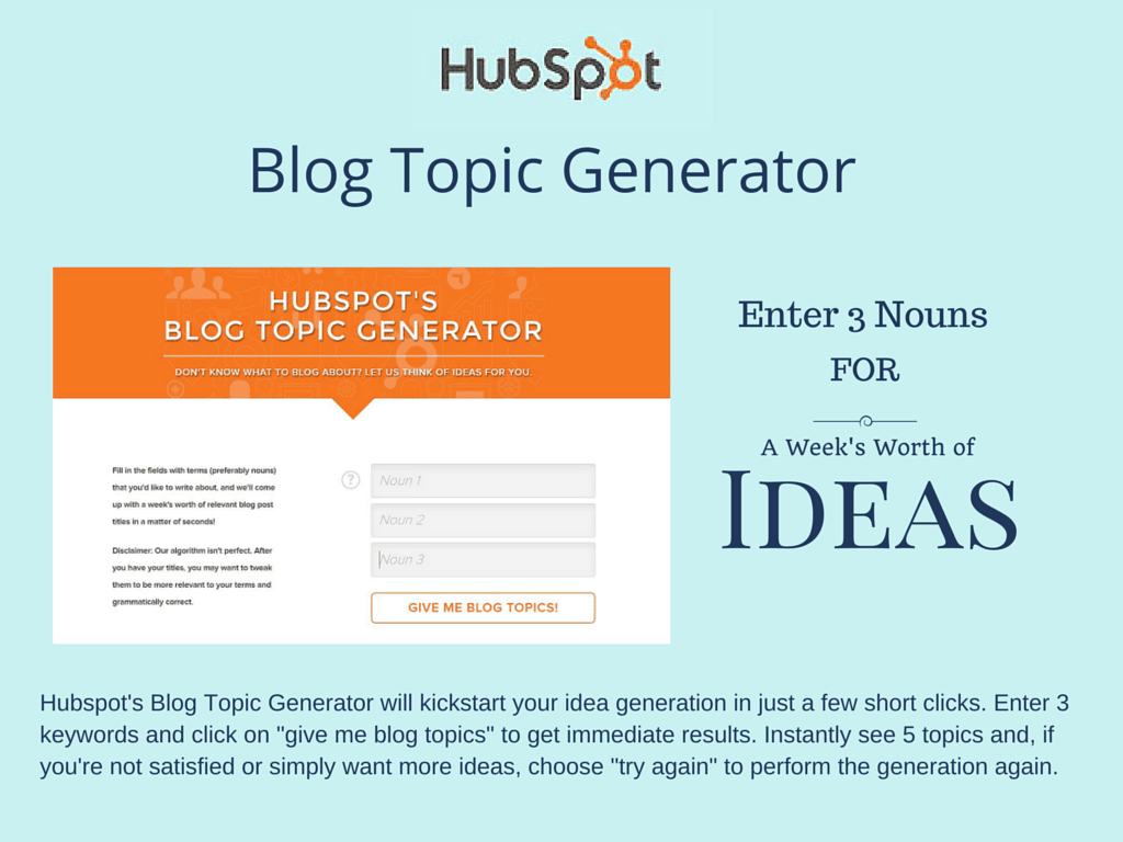 hubspot blog topic generator