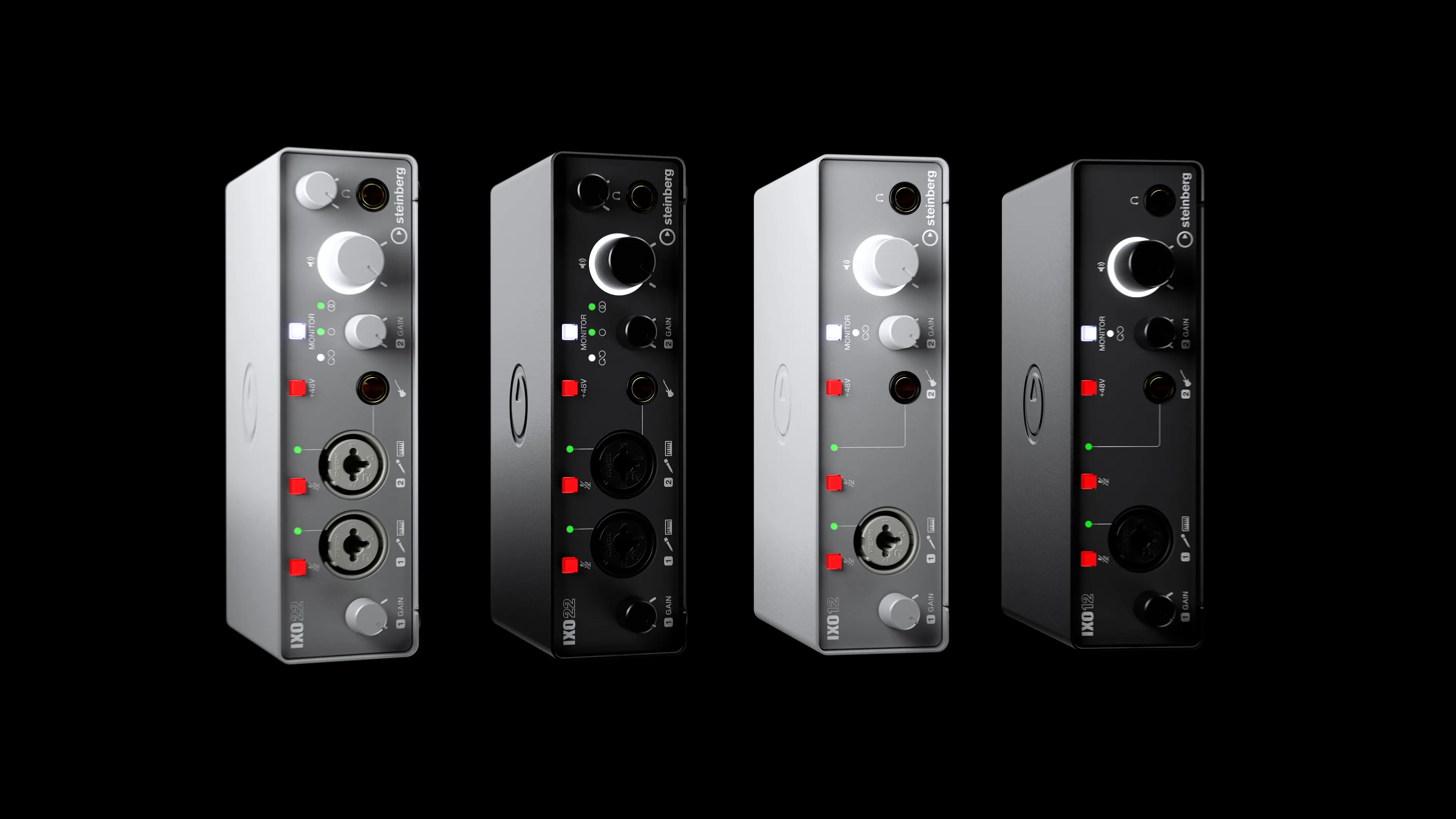 All 4 Steinberg audio interfaces side by side.