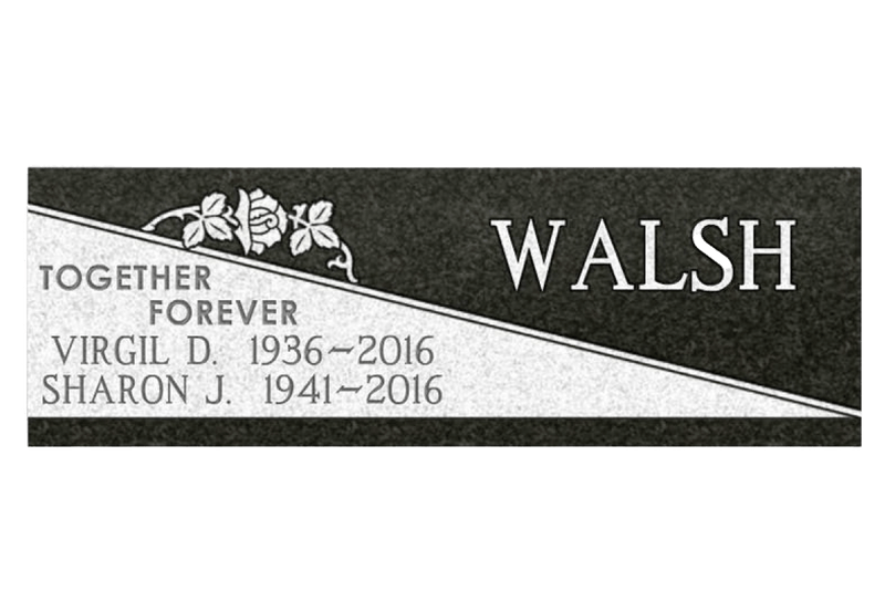 Rex Granite Flat & Bevel Granite Memorial Markers