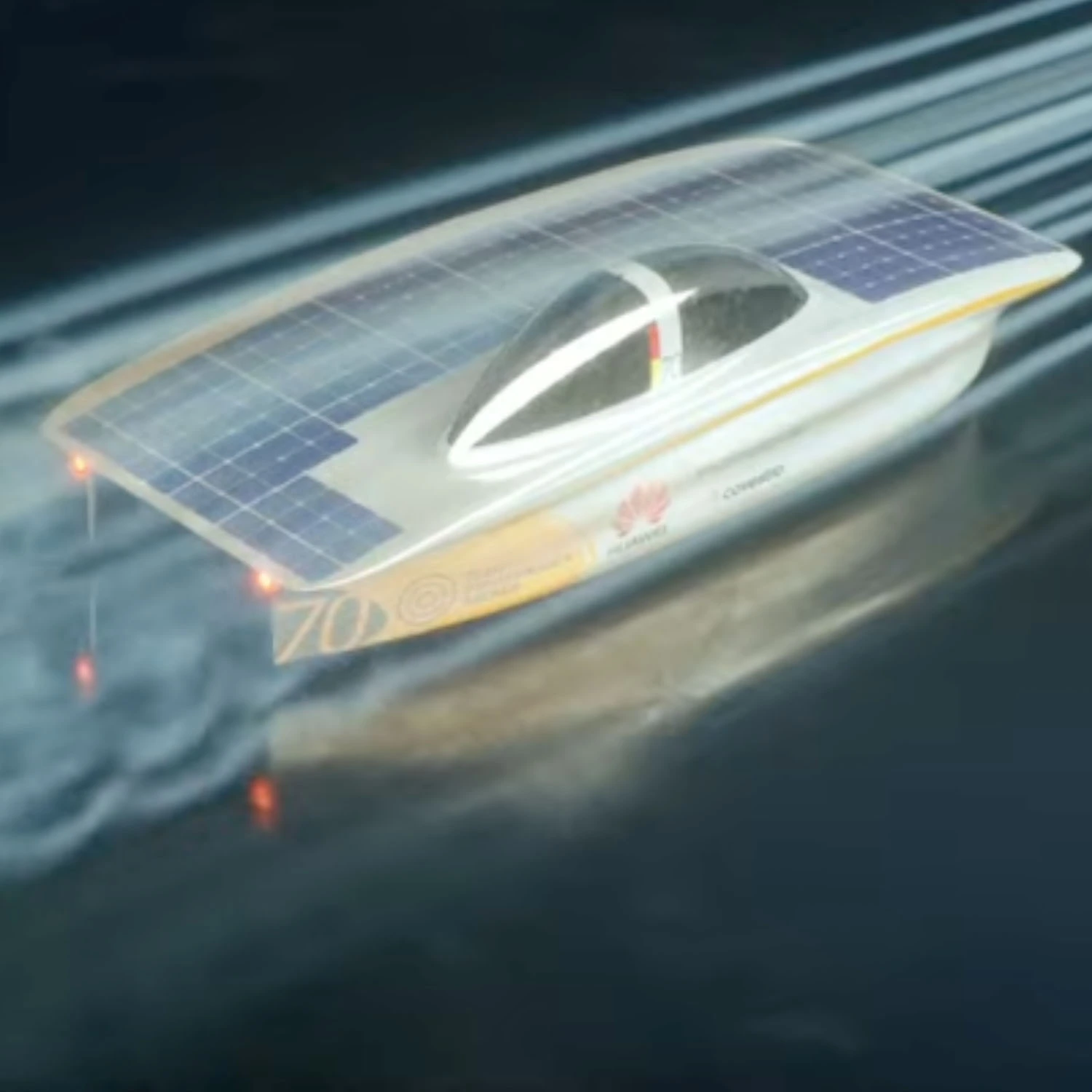 Innovatives Solar Auto mit Solarzellen