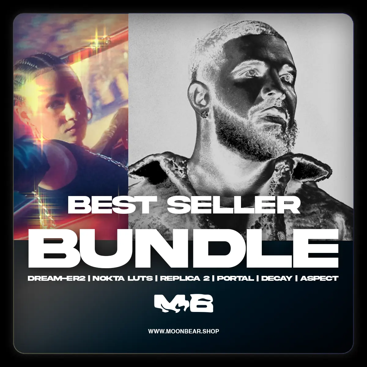Unleash your creativity and bring your film projects to life with our Best Seller BundleFeaturing a collection of our top-selling products for video editors. This bundle includes creative LUTs and Color presets for Adobe Lightroom, Title presets for Premiere, After Effects, Photoshop & Final Cut Pro. As well as our popular DREAM-ER 2 effect for Final Cut Pro & Premiere Pro.With the Best Seller Bundle, you'll have the tools to make video editing fun again!Whether you're a Beginner or an experienced video editor, this bundle has something for everyone.So why wait? Start creating today with the Best Seller Bundle!