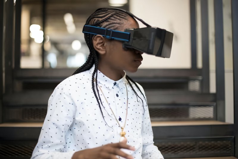 Image of a person with a VR headset on