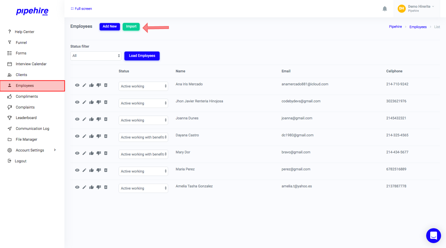 Import Tool Employees And Clients