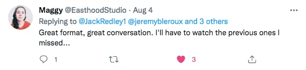 Testimonial tweet from Maggy