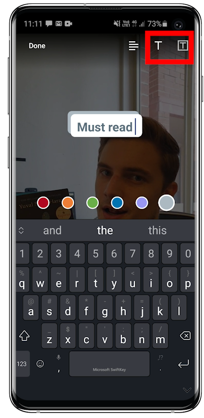 Add text overlays and stickers