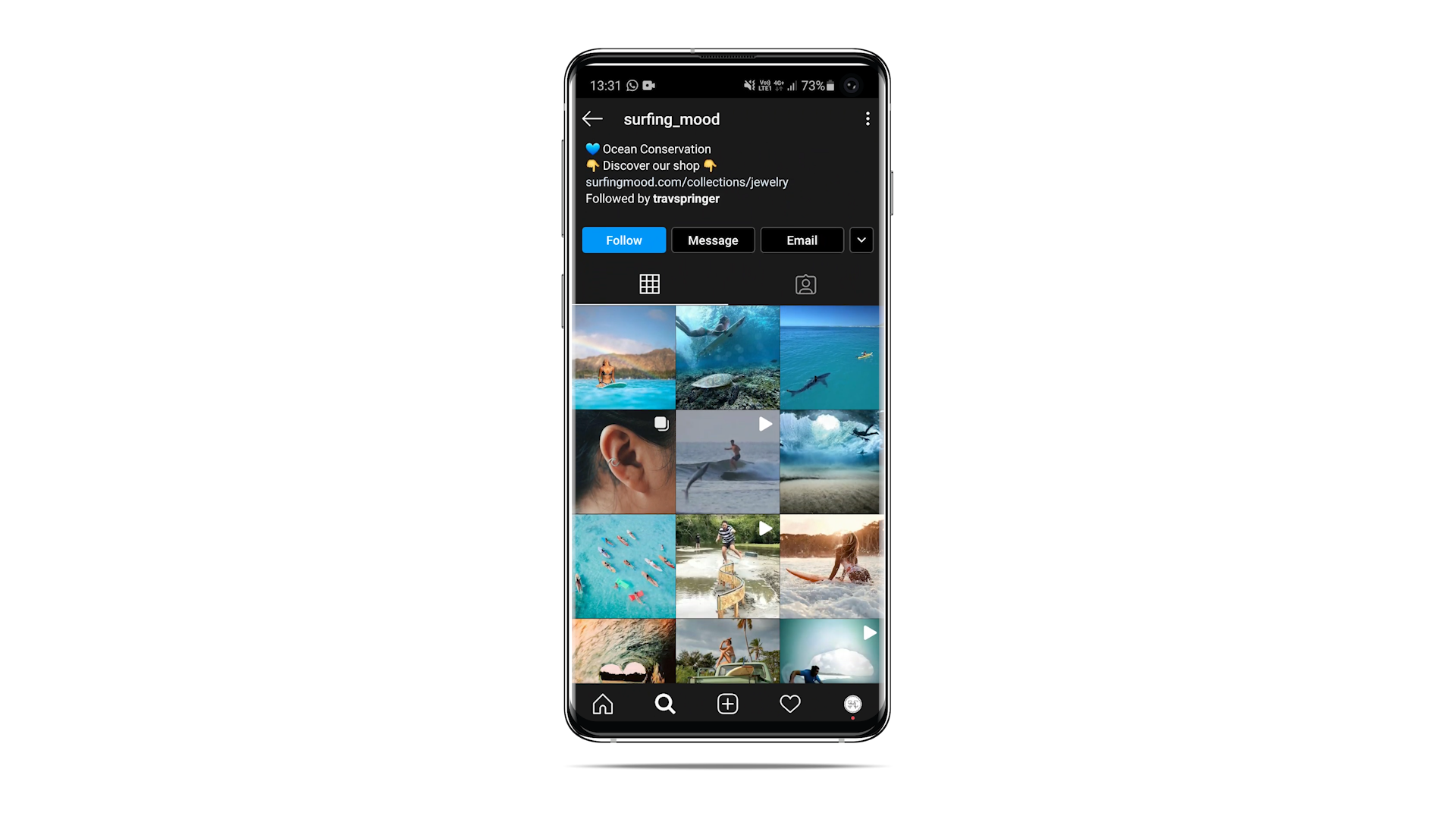 Instagram surfer theme