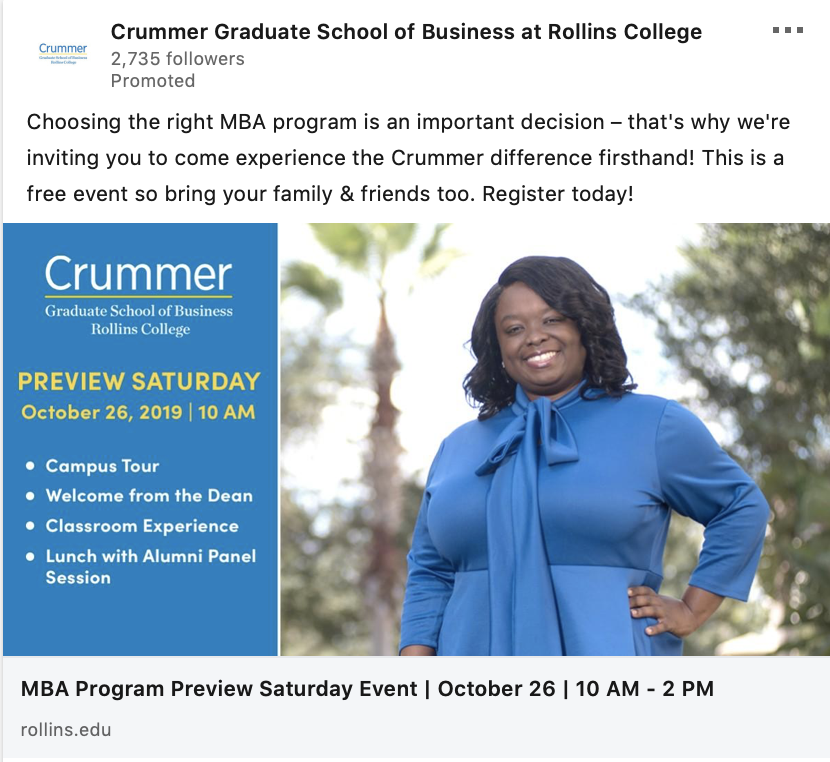 example of LinkedIn image ad 