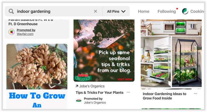 how to add keywords on Pinterest 