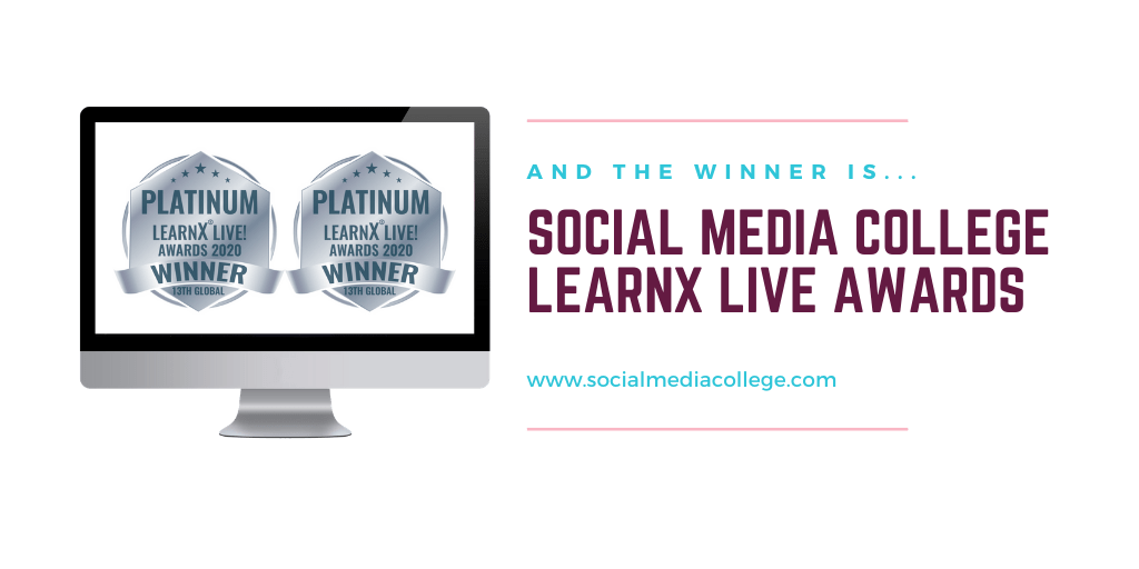 Social Media College LearnX Live Awards 2020