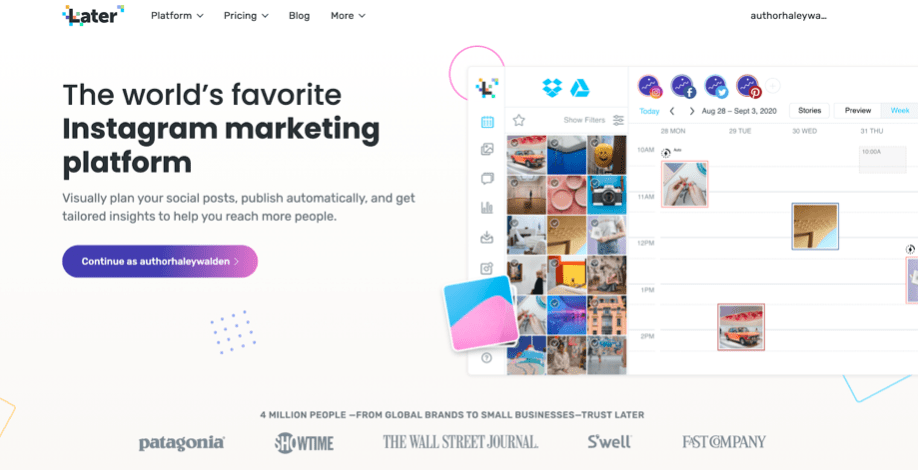 Later Instagram Insights tool