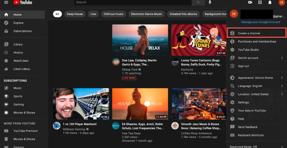 Create a YouTube channel for business