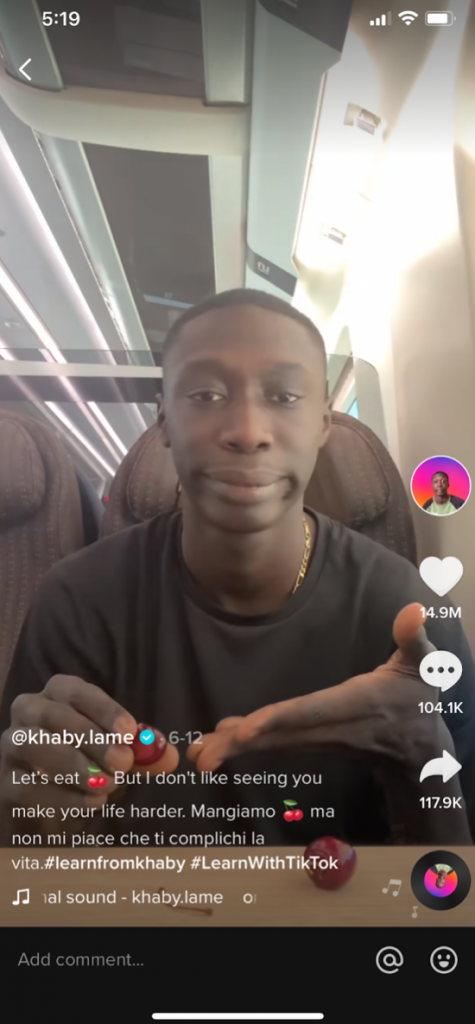 TikTok influencers with the most followers Khabane Lame