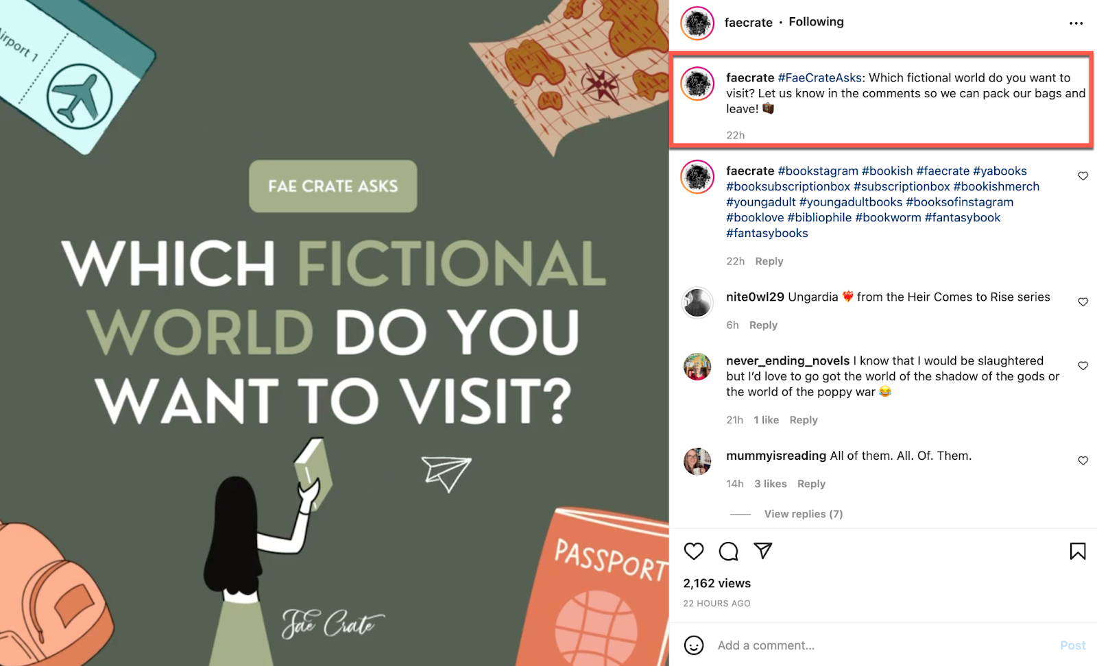 Instagram caption example 