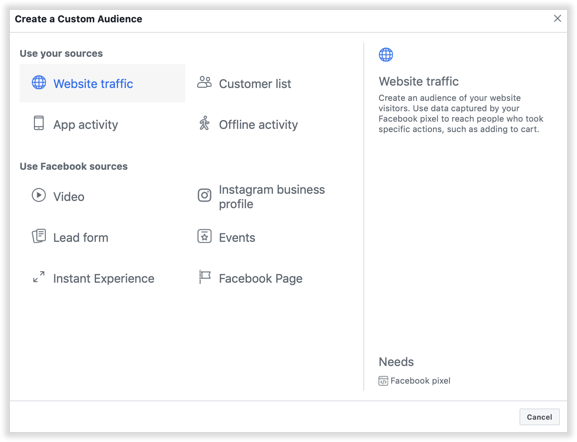 Facebook's custom audiences 