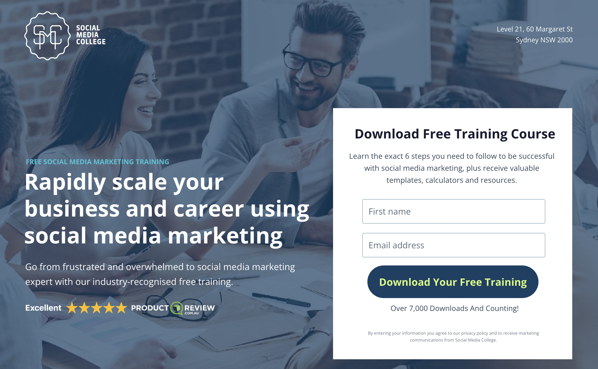 Keep your landing page simple