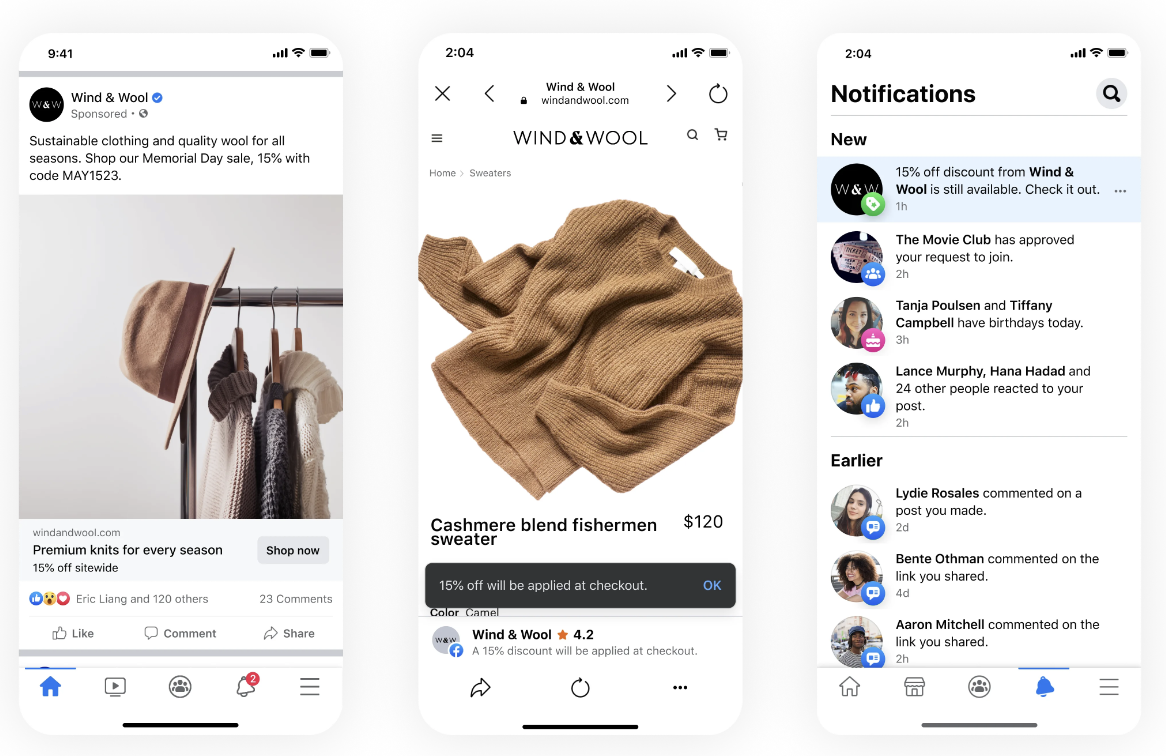 Add discount codes to your ads