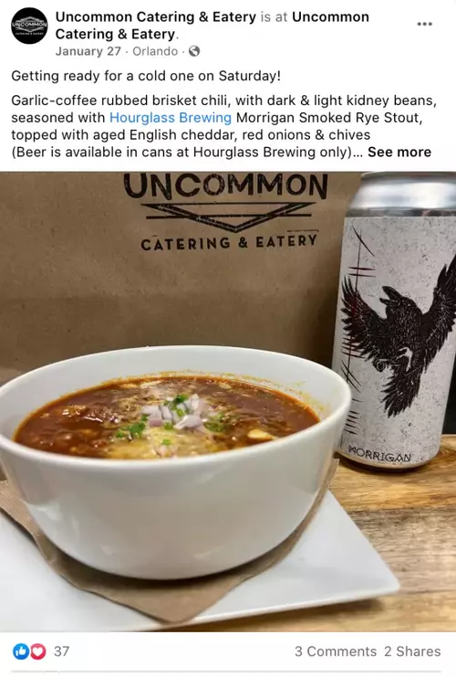 uncommon eatery facebook post