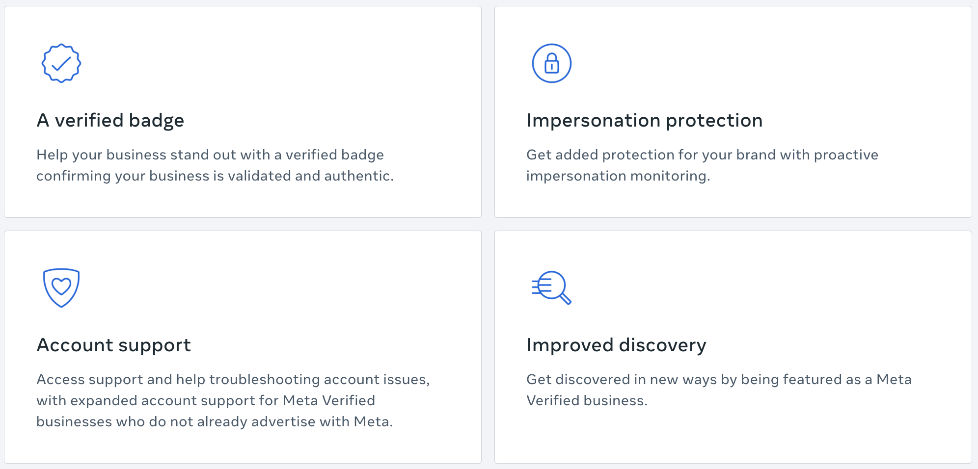 Stand out's of Meta Verified for Businesses