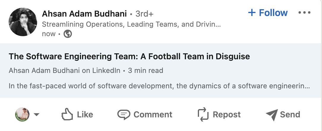 LinkedIn connection software engineering