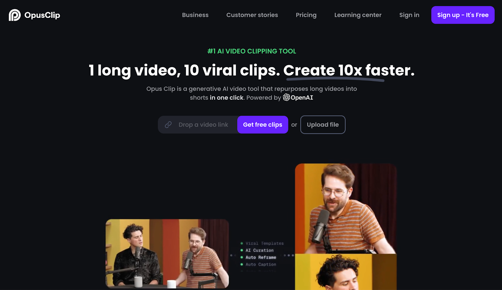 Opus Clip AI tool to create short form videos like Reels, TikToks and Youtube shorts